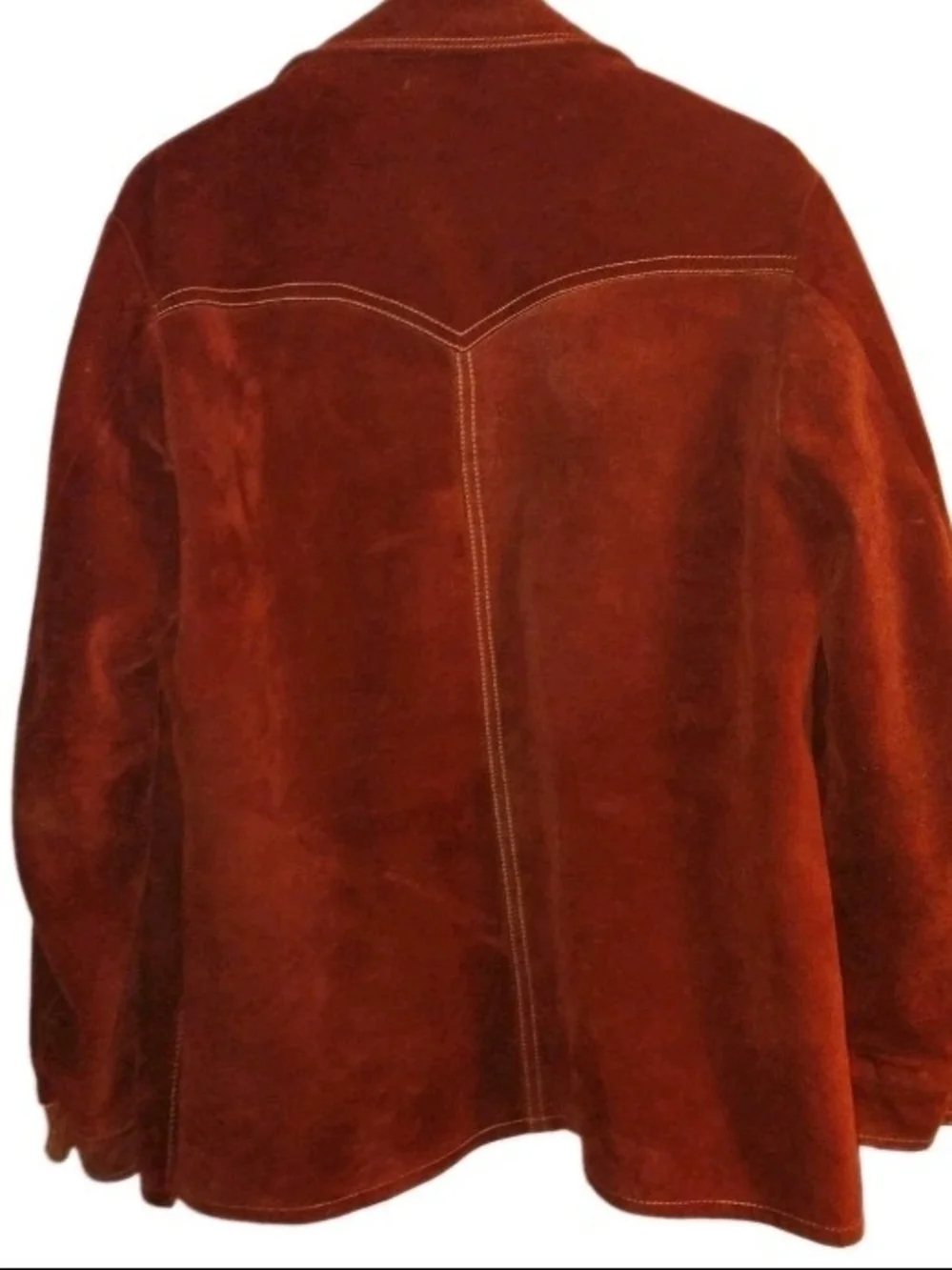 RARE Vintage Brown Leather Suede Snap Button Pocket Jacket
